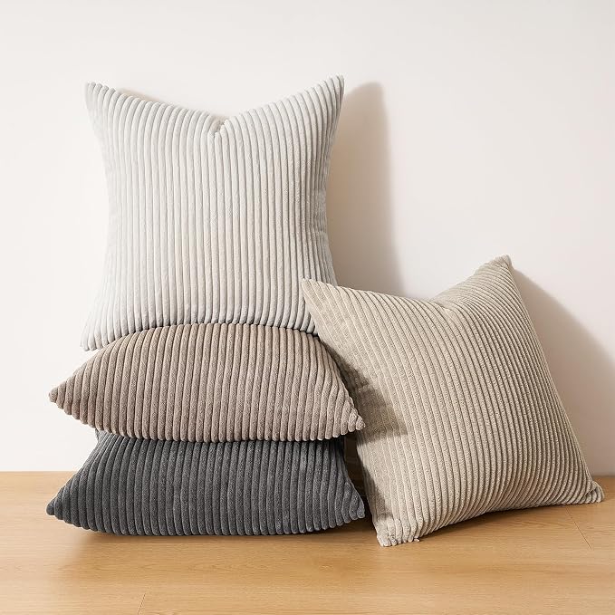 Topfinel 4 Packs Natural Decorative Throw Pillows Covers 26x26 Inch - Image 4