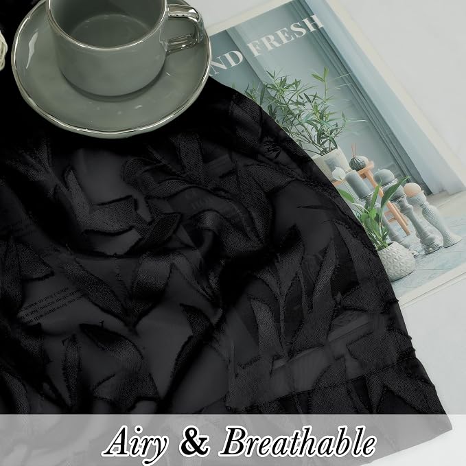 Lecloud Leia Black Sheer Valances - Image 2