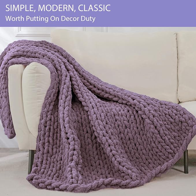 Bigacogo Chunky Knit Throw Blanket - Image 3