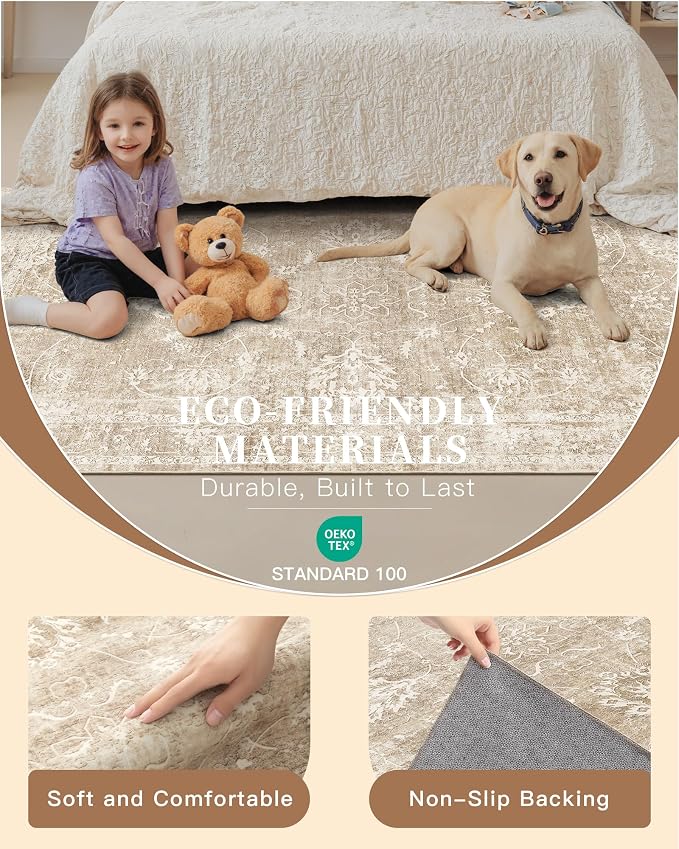 Madane Runner Rug 2x10 for Hallway, Kitchen Non-Slip Runner Rug - Image 5