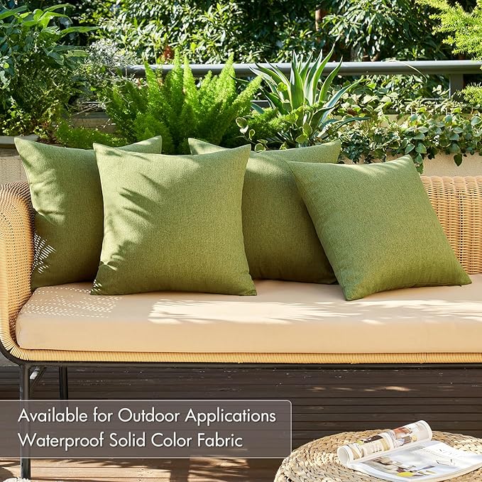 MIULEE Pack of 4 Decorative Throw Pillow Covers Linen Waterproof Pillow Covers - Image 3