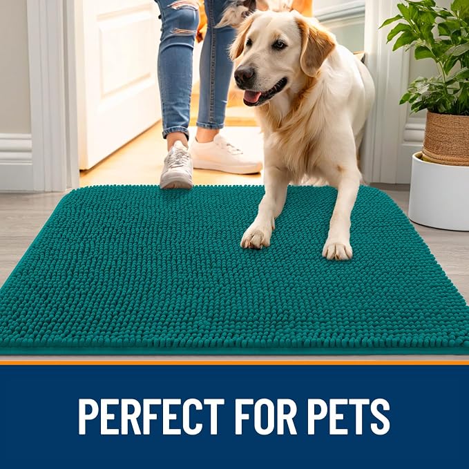 OLANLY Dog Door Mat for Muddy Paws 59x35, Absorbs Moisture and Dirt, Absorbent - Image 6