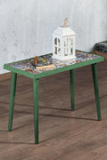 Comfyt Coffee Table, Side Table, End Table, Nightstand Nesting Table Plant Stand Bedside Table Accent Table Home Essentials Wood Tiled Top Rustic Table Ceramic Tiles Mexican Tile Table