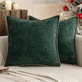 MIULEE Pack of 2 Christmas Pillow Covers 18x18 Inch Dark Green Farmhouse by MIULEE