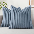 decorUhome Cozy Faux Fur Throw Pillow Covers 16x16 Set of 2 Decorative Soft by decorUhome