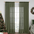 LAMIT Olive Green Linen Curtains by LAMIT