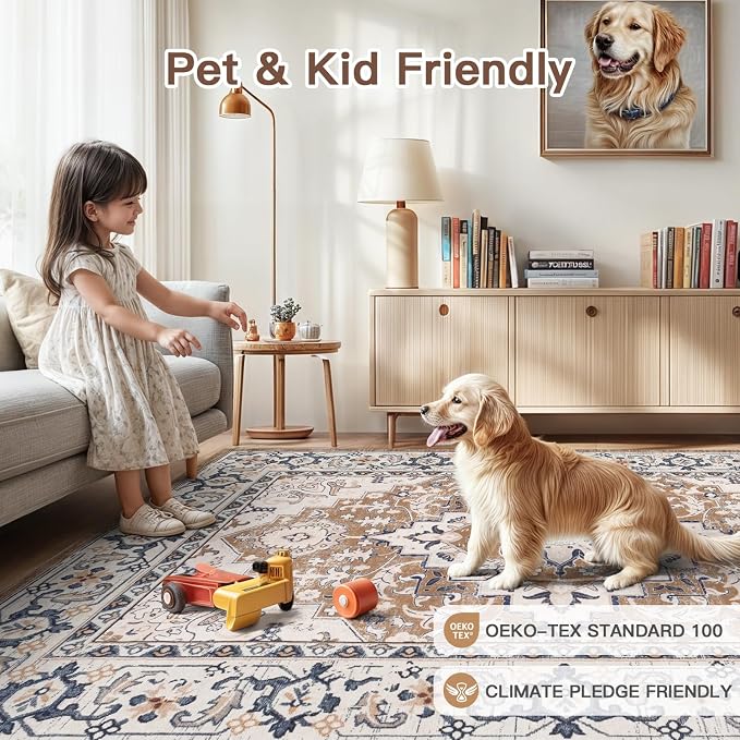 Lofus 8ft Area Rugs for Living Room, Washable Area Rug, Rugs for Bedroom - Image 7