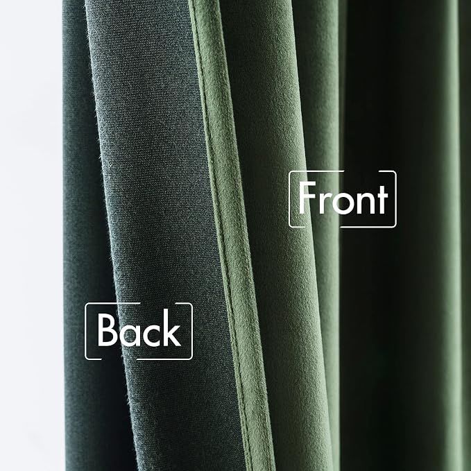 MIULEE Velvet Curtains 90 inches 2 Panels - Image 6