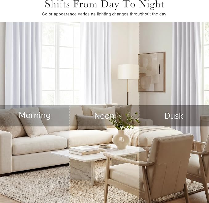 PONY DANCE 50% Light Filtering Curtains 84 inch Long, Back Tab & Rod Pocket - Image 7