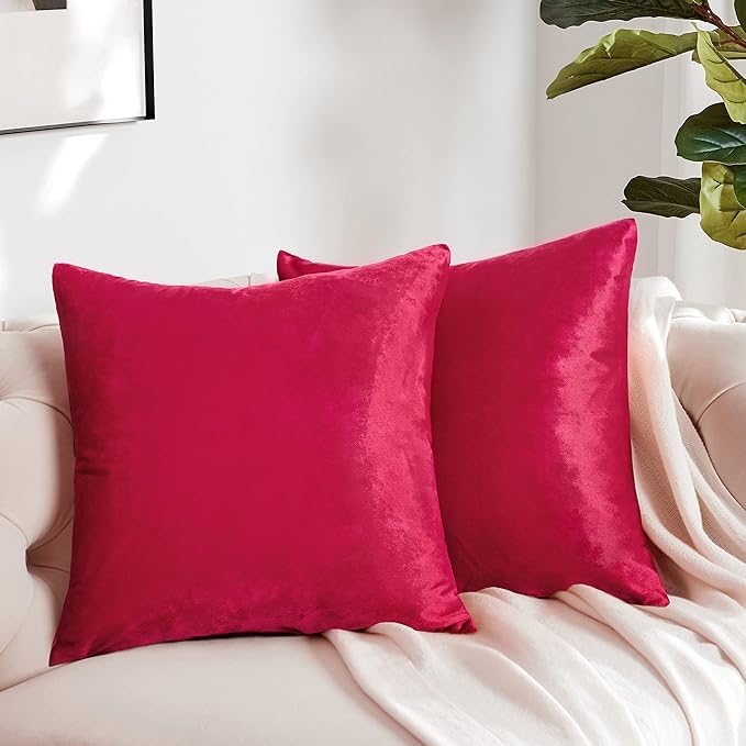 GIGIZAZA Decorative Throw Pillow Covers 26x26, Velvet Sofa Boho Cushion Pillows - Image 9