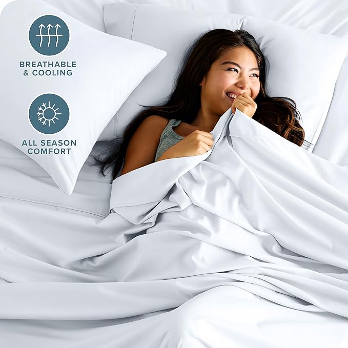 Bare Home RV Bunk Sheet Set - 1800 Ultra-Soft Microfiber - Double Brushed - Deep Pockets - Easy Fit - 3 Piece Set - Bed Sheets (RV Bunk (30x75), White)