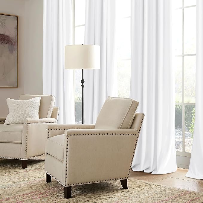 RYB HOME White Velvet Curtains 102 inches - Image 6