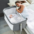 RONBEI Baby Bassinet Bedside Sleeper, Easy to Assemble Bassinets for Baby/Infants, Height Adjustable Bedside Bassinet for Newborn Baby