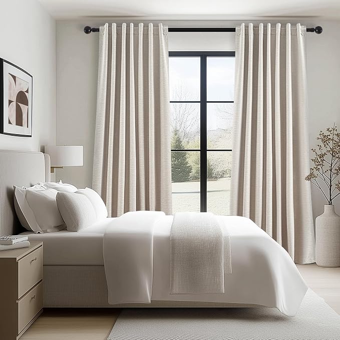 Long Curtains 108 inch Long 2 Panels, Total Blackout Curtain Wide Elegant - Image 7