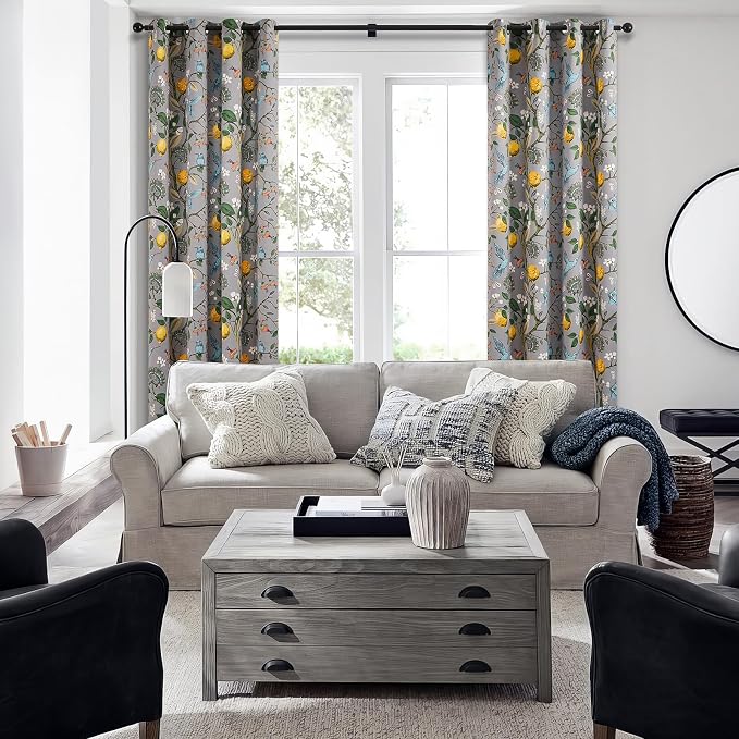 Topfinel 54 Inches Long Short Grey Blackout Curtains - Image 6