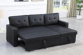 Devion Furniture Maison 4-in-1 Convertible L Shaped Couch with Pull Out Bed and Storage, Sectional Sleeper Sofa with Reversible Chaise for Living Room, Apartment, Bedroom, Office