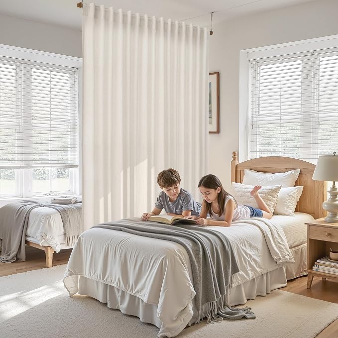 Nanspring Extra Wide Linen Curtains - Image 8
