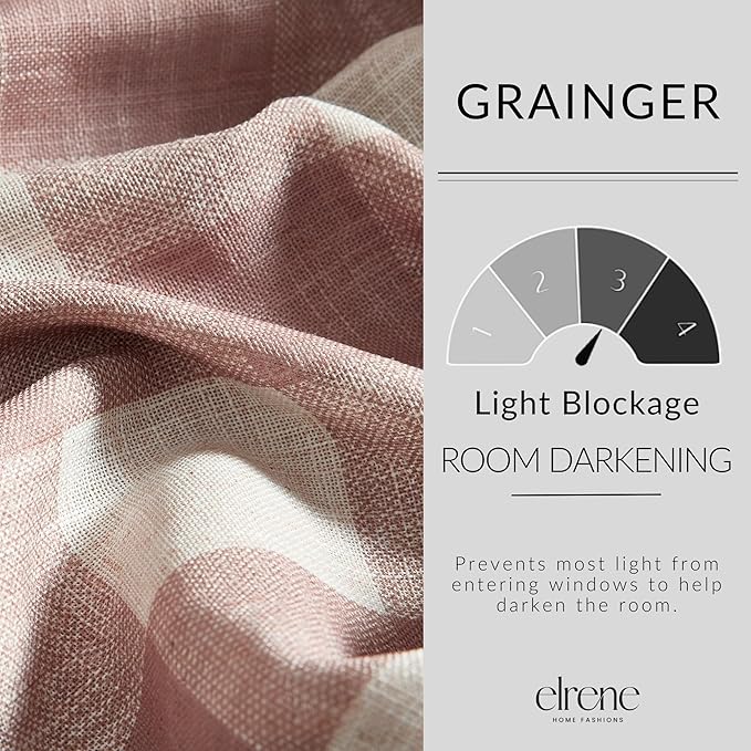 Elrene Home Fashions Farmhouse Living Grainger Buffalo-Check Blackout Window - Image 4
