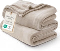 Bedsure GentleSoft Fleece Bed Blankets Queen Size Oxford Tan by BEDSURE