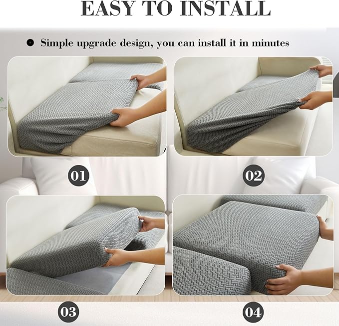 Couch Covers for 3 Cushion Sofa Pet Friendly Couch Cushion Covers Universal - Image 6