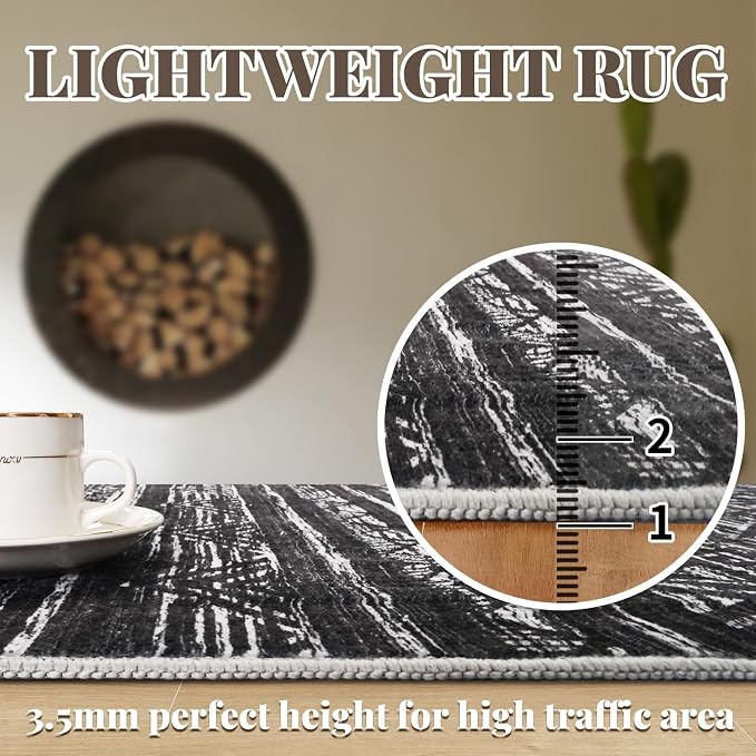 3x4 Washable Entryway Area Rug: Moroccan Small Runner Rug - Image 5