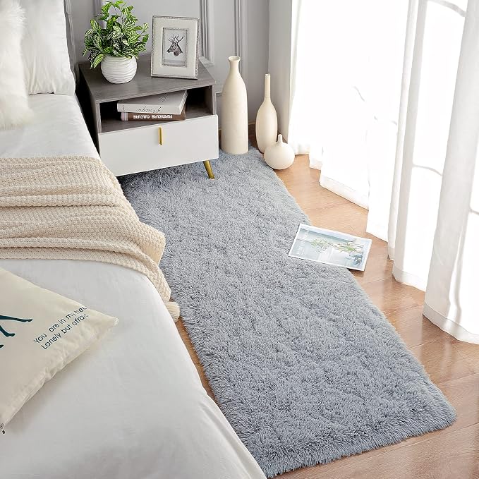 Chicrug Soft Runner Rugs for Bedroom Living Room Plush Fluffy Rug 2x6 Feet - Image 7