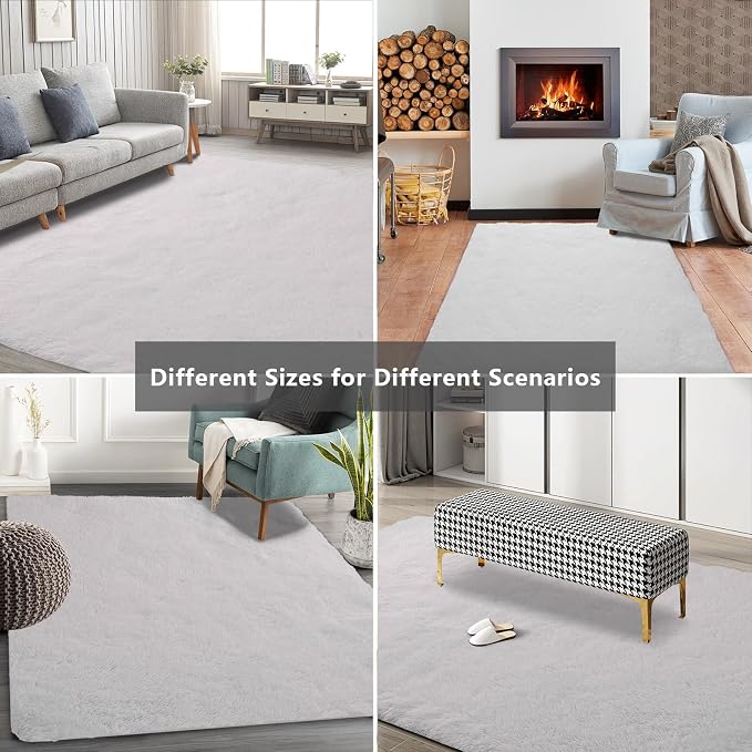 Shag Area Rugs for Living Room 8X10 Ultra Soft Fluffy Area Rugs for Bedroom Dorm - Image 9