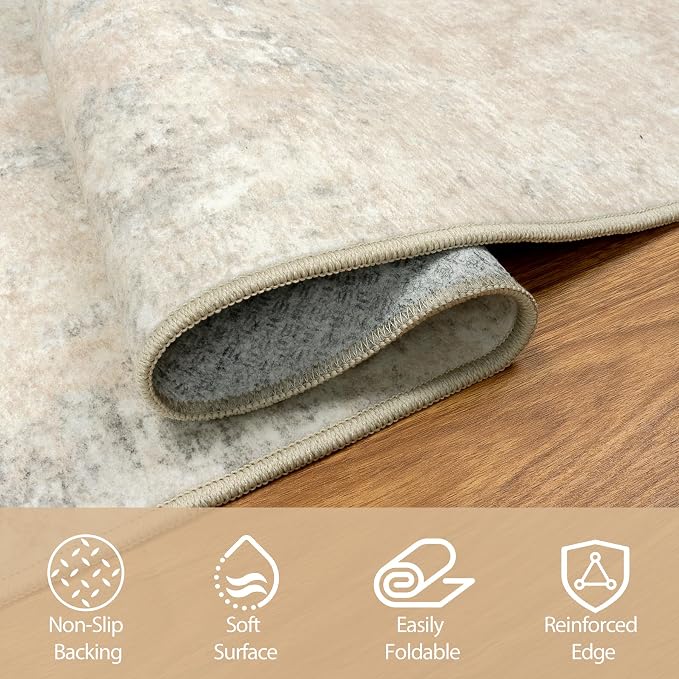5x8 Area Rugs for Living Room Rug Washable: Abstract Rug for Dining Room - Image 4
