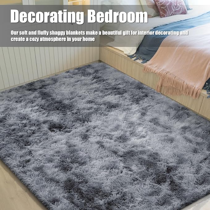 8x10 Fluffy Area Rugs for Living Room, Shag Area Rug for Bedroom, Soft Fuzzy - Image 6