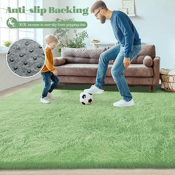 2x6 Runner Rug for Bedroom: Fluffy Shag Soft Washable Rugs Small Fuzzy Plush - Image 6