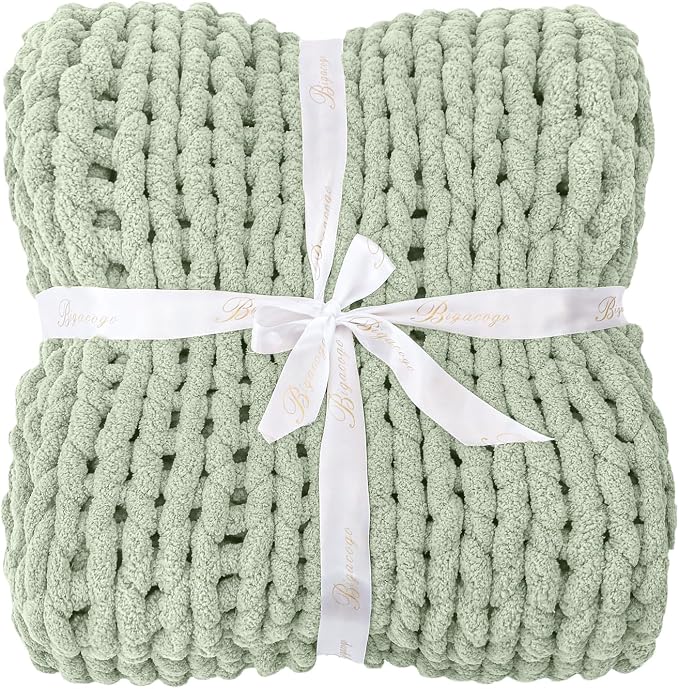 Bigacogo Chunky Knit Throw Blanket - Image 8