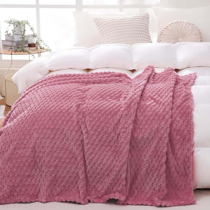 Dusty Pink Throw Blanket 60"×80" inches Gifts - Image 2