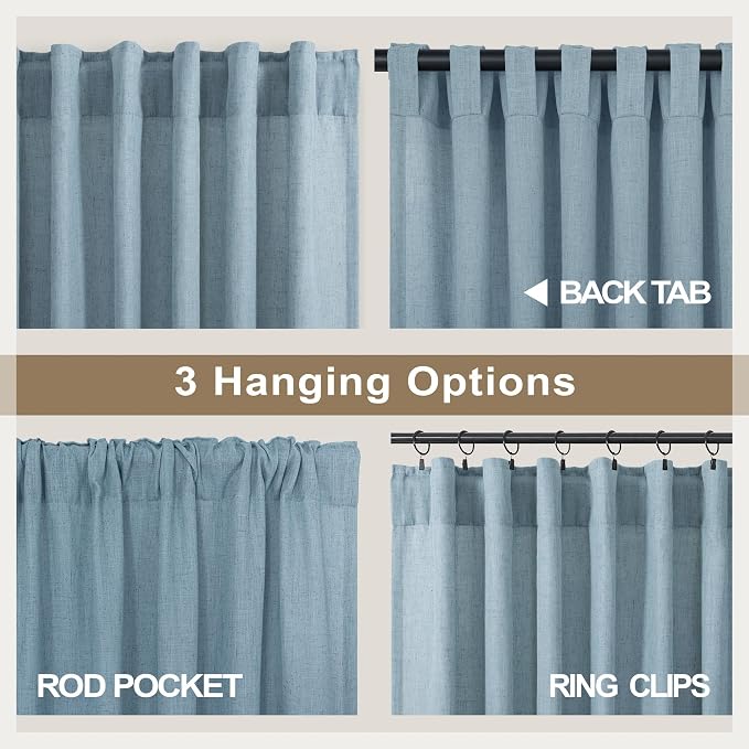 Sliding Door Curtains for Patio Door Total Extra Width 120 x 108 Inch Long Each - Image 5
