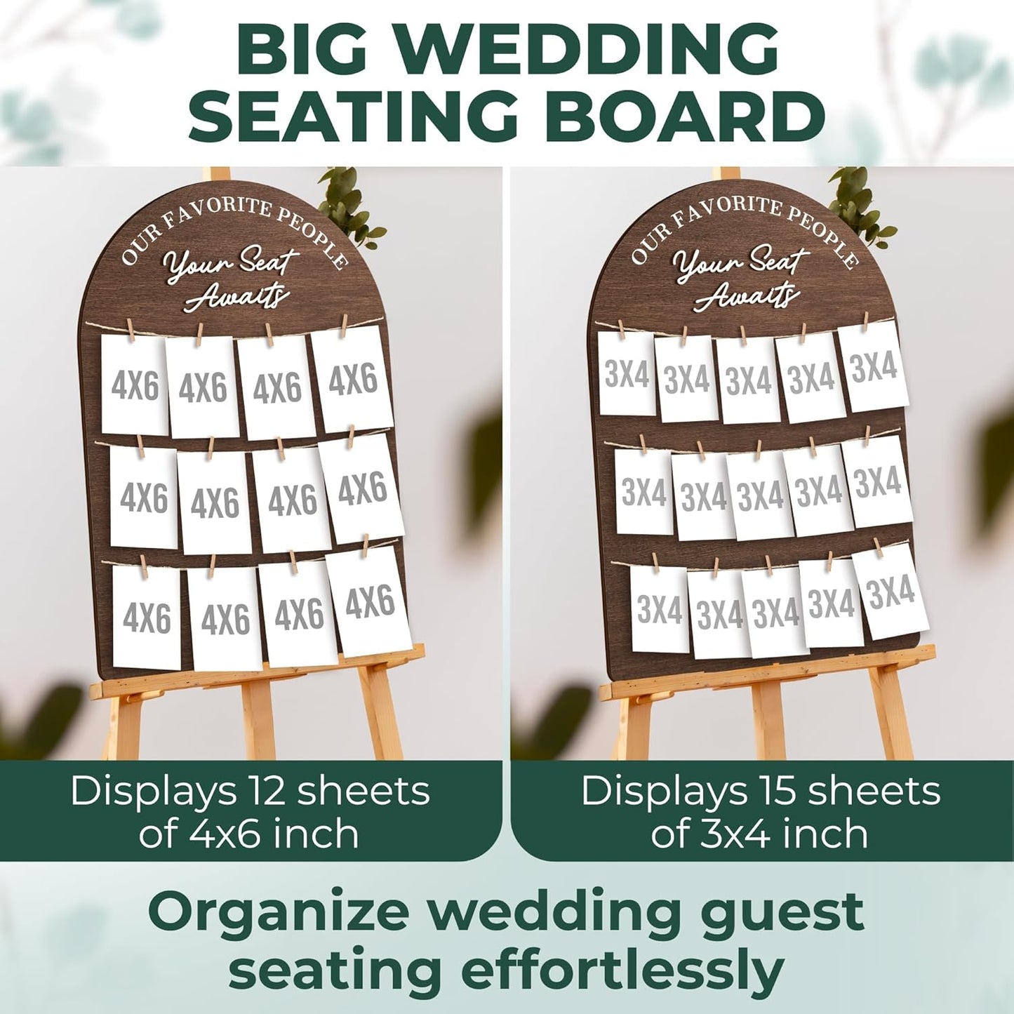 STOFINITY Wedding Seating Chart Board Display For Wedding Reception Decor - Rustic Seating Chart For Reception Display, Wood Find Your Seat Sign Ideas