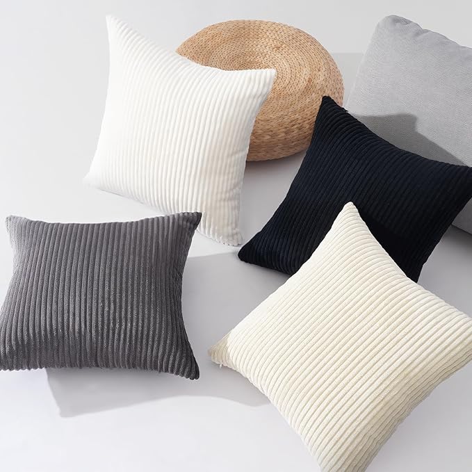 Topfinel Black and White Decorative Throw Pillow Covers Cushion Cases, Mix and - Image 3