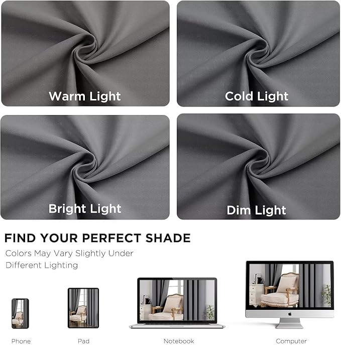 Joydeco Blackout Curtains 84 Inch Length 2 Panels Set, Thermal Insulated Long - Image 7