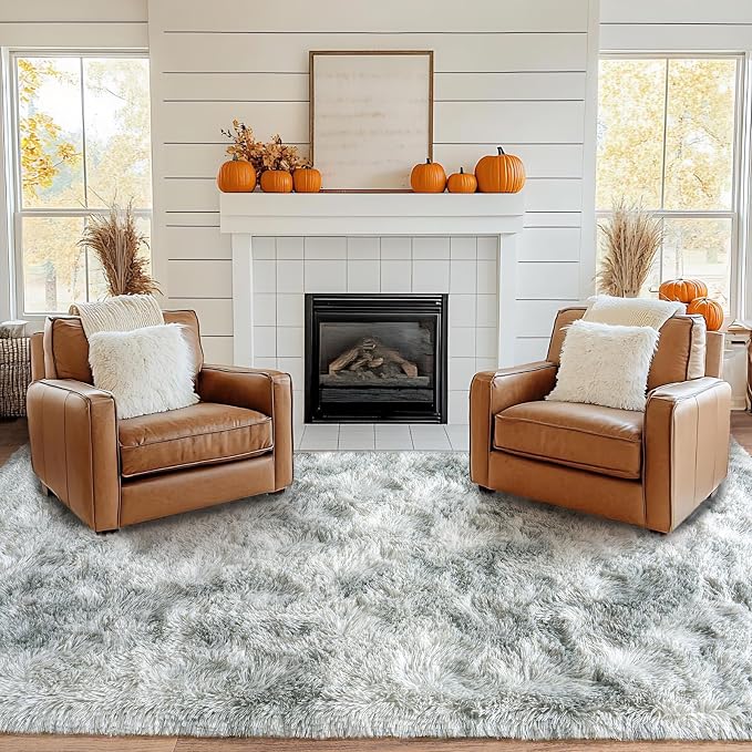 Pionblank 8x10 Rug for Living Room, Fuzzy Plush Large Area Rug, Fluffy Modern - Image 3