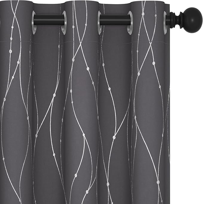 Deconovo Blackout Curtains, Thermal Insulated Noise‑Reducing Grommet Drapes by Deconovo