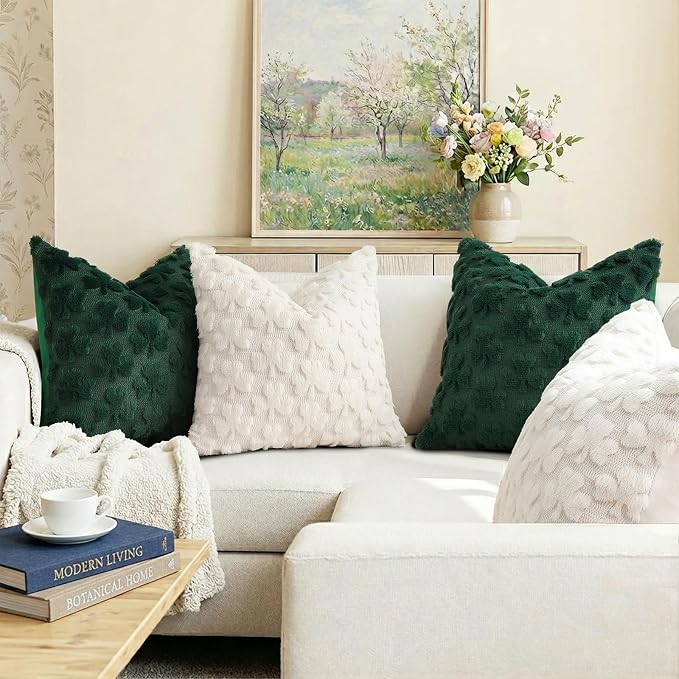 decorUhome St. Patrick’s Day Shamrock Green Pillow Covers 20x20 Inch Set of 2 - Image 2