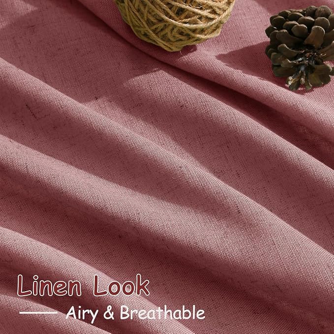Canyon Rose Linen 144 Inch Curtains - Image 4