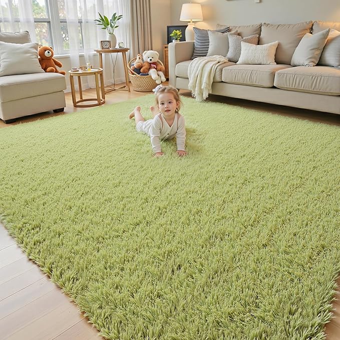 Rugs for Living Room 6x9, Alfombras para Salas Shag Large Plush Soft Area Rug by Junhejiamei