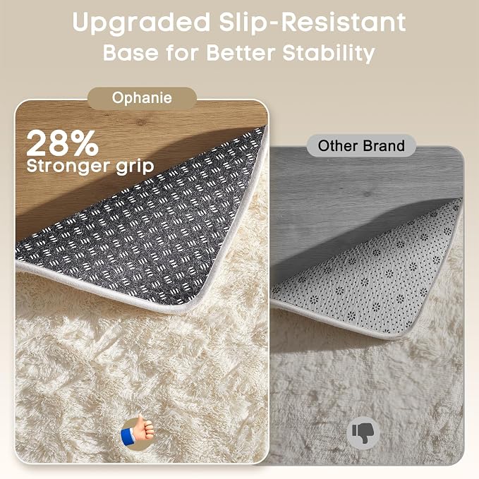 Ophanie 6x9 Area Rugs, Upgrade Non-Slip Fluffy Soft Rugs - Image 4