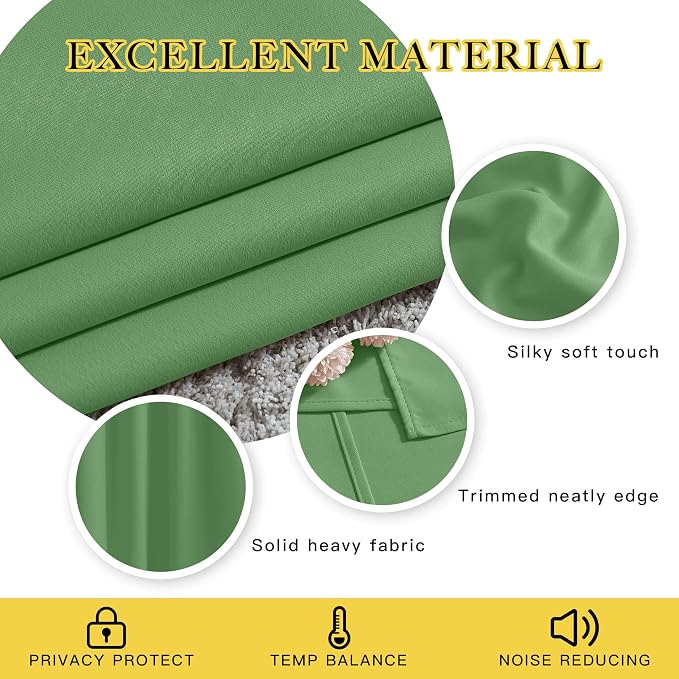 NICETOWN Room Darkening Grommet Curtain Panels - Image 4