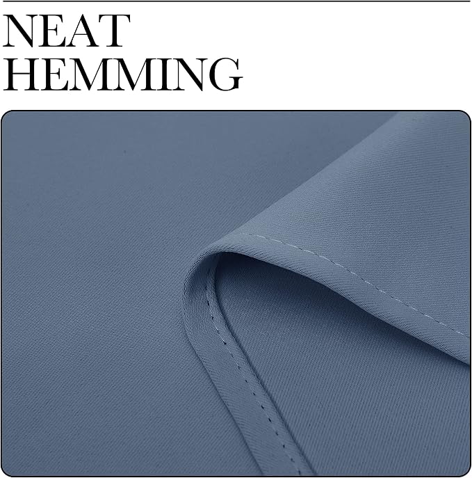 NICETOWN Stone Blue Room Darkening Curtain Panels 108" Length - Image 7