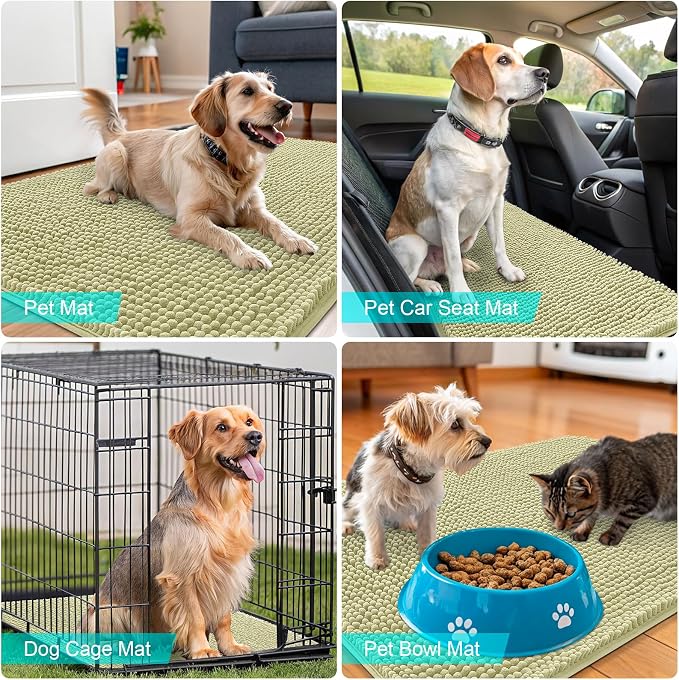 OLANLY Dog Door Mat for Muddy Paws 34x21, Absorbs Moisture and Dirt, Absorbent - Image 7
