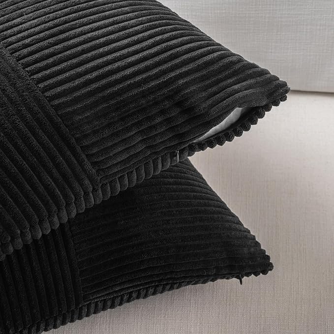 Fancy Homi 2 Packs Black Lumbar Decorative Throw Pillow Covers 14x24 Inch - Image 4
