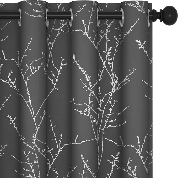 Deconovo Grey Blackout Curtains, Thermal Insulated Soundproof Drapes, 52 x 72 by Deconovo