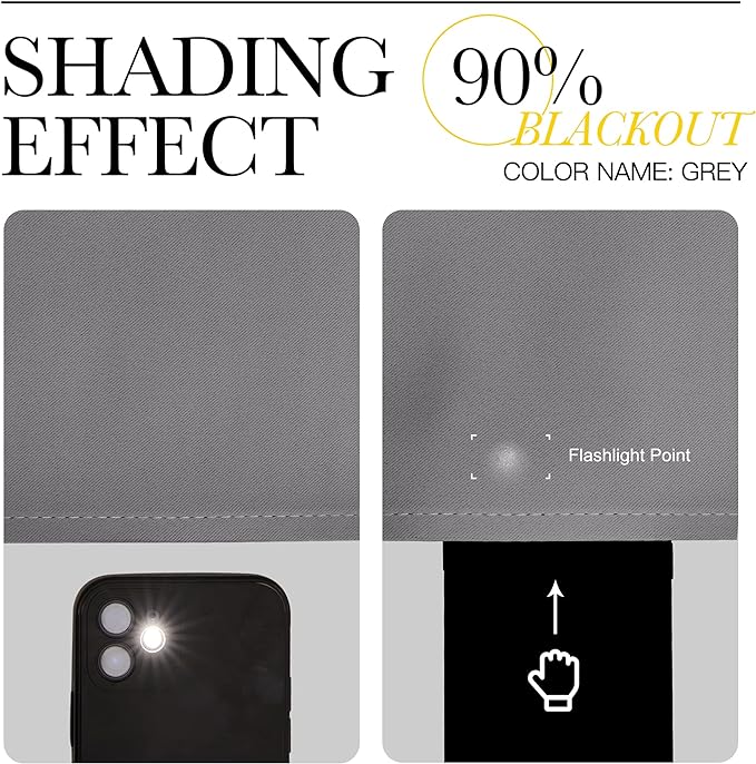 NICETOWN Grey Blackout Curtain Panels - Image 9