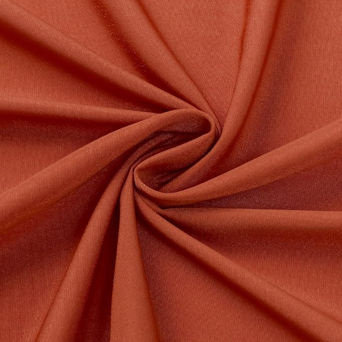 HOMEIDEAS Non-See-Through Fall Burnt Orange Privacy Sheer Curtains, 52 X 72 - Image 4