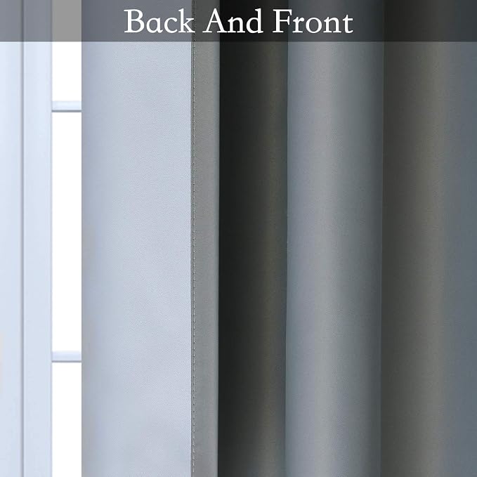 SimpleHome Ombre Room Darkening Curtains 63 inch Long - Image 4